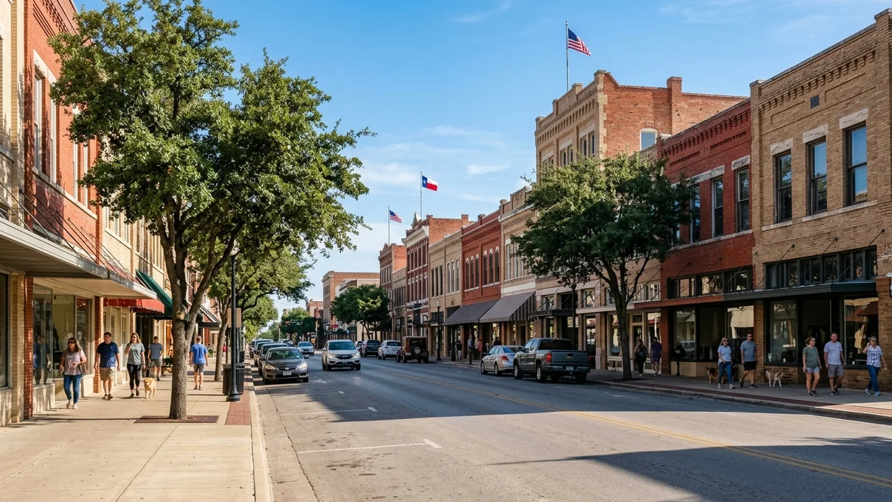 Downtown Austin Avenue commercial district in Waco, Texas